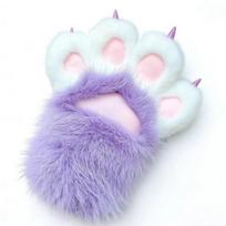 1Pc Plush Cosplay Cat Paw Glove Squeaking Furry Glove New Cosplay Glove  Gifts white