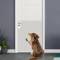 Nematomas durų įbrėžimų apsaugas Skaidrus PVC Katės ir šuns barjeras Lipni apsauginė plėvelė nuo įbrėžimų namų įėjimo durims Right Door 79x50cm gray
