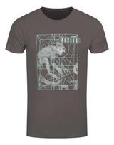 Unisex shirt Cotton Oversize Large Size Pixies Monkey Grid Rock Official New Grey S gray