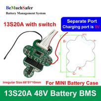 Dorado EEL 10S 13S 20A BMS Separate Port 10S20A 13S20A 36V 48V PCM Fit REENTION IE-MINI IE-PRO ID-MINI ID-PRO eBike Battery Case 13S20A with switch