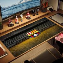 Barcelona SC Color Mouse Pad Large Gaming Table Cushion Non-slip Laptop Tablet Big Mousepad XXL Mat Mini PC Playmat With Lock edge 30cmx80cm(11.8x31.5inch) brown
