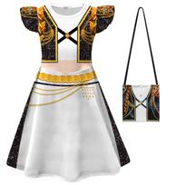 Kpop Demon Hunters Cosplay Girl Dress With Milk Silk Fabric For Summer Kids Dress Up Style B,110cm black
