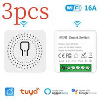 WiFi Mini Breaker DIY Smart Home Switch 2 Way Control Smart Switch Module Work With Alexa Google Home Alice