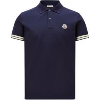 Moncler Logo Patch Short Sleeved Polo Shirt K10918A0002089A167A9 L blue
