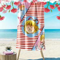 Meine Freundin Conni Print Beach Towel, Large Soft Quick Dry Towel for Beach Camping Swimming 70cmx140cm(27x55inch) gray
