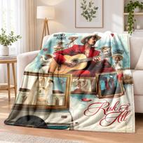 Bruno Mars Flannel Throw Blanket Soft Warm Cozy For Sofa Bed Indoor Home Bedroom Use 100cmx150cm beige