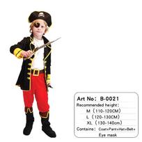 Vaikų Helovino Piratų Kostiumai Berniukams Vaikams Vaikų Pirato Kostiumas Fantasia Infantil Cosplay Apranga M(110-120CM) black