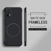 Rėmelio neturintis magnetinis dėklas Magsafe palaikymui, plonas, skirtas Xiaomi Mi 12 12T 11 11T 10 10T Pro, belaidžio įkrovimo, kietas PC, matinė galinė dalis for Xiaomi 12 juoda