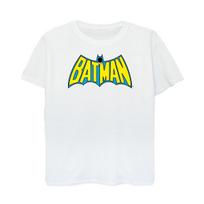 Batman Mens Retro Logo Cotton T-Shirt XXL balta