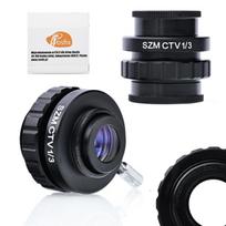 Rosfix Adapter 1/3CTV do Kamery Mikroskopu Stereoskopowego – Zwiększone Pole Widzenia | Średnica Montażowa 27,7mm i 25mm | Powiększenie 0,3x