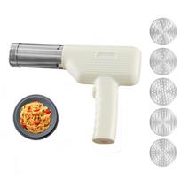 Handheld Electric Pasta Maker, 5-in-1 Cordless Pasta Maker Machine, Portable Noodle Maker With Noodle Molds, Automatic Noodle Press Machine One Size white