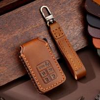 Custom Fit Honda Key Cover for Civic Accord Genuine Leather Handmade Car Key Holder Protective Case brown