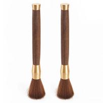 1/2pcs Coffee Grinder Cleaning Brush Wooden Handle Bean Powder Dusting Espresso Brush Barista Tool Coffee Machine cleaning Brush brown