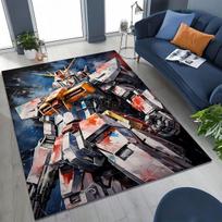 27 Style Retro Gundam Cartoon Robot Rug for Bedroom Living Room Sofa Home Doormat Decor, Large Kid Play Non-slip Floor Mat Gift 40x60cm( 15x23in ) gray