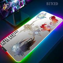 Rgb Final Fantasy pelės kilimėlis Nešiojamojo kompiuterio pelės kilimėlis Žaidimų šaunus pelės kilimėlis Dideli žaidėjų pelės kilimėliai Greičio šaunus LED stalo kilimėlis su apšvietimu RGB 300x600x3mm