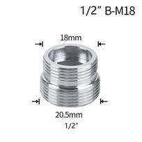 Water Faucet Coupler 1/2 To M16 M18 M20 M22 M24 M28 M32 Thread Connector Conversion Tap Adapter Fitting Bubbler Kitchen Bathroom Set gray
