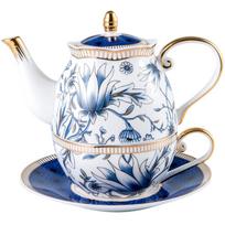 Premium Bone China Mother-Child Teapot Set: Elegant High-Temperature Resistant Ceramic Flower Tea Pot with Cup gray