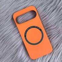 Vienos spalvos matinė sustiprinta PC magnetinio įkrovimo dėklas Google Pixel 10 9 Pro XL 8 7 6 A Pro pusės pakuotės neslystanti smūgiams atspari apsauga Google Pixel 7 orange