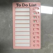 Plastic Chore Chart Sliding Type My Chores Checklist Board Habit Tracker Board  Time Management Pink To Do List