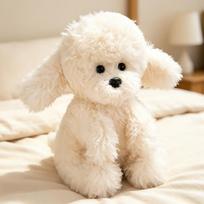 2632Cm Animacinis mielas pliušinis šuo Teddy lėlė pagalvė obuolio galvos dangtelis pudelis gyvūnas minkštas žaislas namų dekoracija dovana vaikams about 26cm balta
