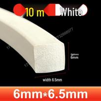 Aukštai temperatūrai atspari lipni silikoninė putplasčio sandarinimo juosta White 6mm*6mm (10m) white