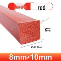 Aukštai temperatūrai atspari lipni silikoninė putplasčio sandarinimo juosta Red 8mm*10mm (5m)