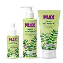 PLIX - THE PLANT FIX Neem Anti-Dandruff Advanced Kit | Shampoo (200ml), Serum (50ml), Conditioner (175ml) | Reduces Dandruff & Scalp Itching | Pira beige