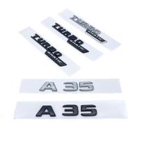 Mercedes Benz AMG A35 Turbo 4MATIC Emblem - Silver Black Letters Fit for W176 W177 Car Fender Trunk Rear High Quality Logo Stick YX4 A35 gray