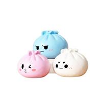 1~3PCS Dumpling Squishies Blow Bubbles Toy Dumpling Squishies with Steamer New Bubble-Blowing Squishies, Stretchy Fidget Sensory white