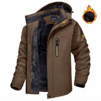 Žieminis Storesnis Vilnos Striukė Vyriškas Vandeniui Atsparus Žygio Slidinėjimo Striukės Lauko Kalnų Trekingo Vėjo Striukė Parka Vyriškas XXXXL black