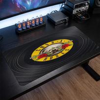 Guns N’ Roses Print Large Mouse Pad Smooth Surface Anti?Slip Desk Mat For Gaming Office Laptop Decoration 30cmx60cm（11.8x23.6inch） gray