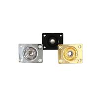 Tele Electric Guitar Endpin Output Jack Plate - Chrome/Gold/Black auksas