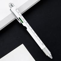 Metal Multi Tool Pen 9-in-1 With LED Light Spirit Level Screwdriver Ruler Ballpoint Pen Woodworking Pen Outdoor Tool Pen balta