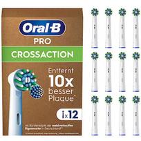 Oral-B Pro CrossAction brush heads 12 pieces white, frustration-free packaging 8006540859827