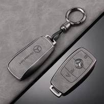 Madingas TPU automobilio išmaniojo pultelio dėklas dangtelis apvalkalas Mercedes Benz A C E S G klasės GLC CLE CLA W177 W205 W213 W222 X167 AMG WE8 gray