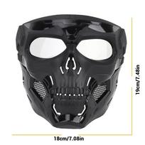 1 Pcs Face Skeleton Mask Full Face Helmet Mask CS Halloween Protective Mask Masquerade Party Cosplay Props Masks juoda
