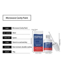 30ml Microwave Refinishing Paint W/Brush, Touch-Up Coating For Appliance Scratches, Durable White Paint For Home Kitchen Office white