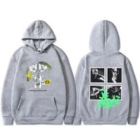 Limited Rapper Mf Doom Madvillainy The Illest Villain Graphic Hoodie Men Women Hip Hop Oversized Streetwear Pullover Tracksuit Female Male Clothing XXL gray