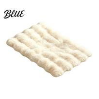 Soft Pet Supplies for Pets Faux Fur Mat, Warm Cat Sleeping Pad with Non-slip Bottom, Durable Mat Home Self-Warming Fuzzy Cozy Bed Dogs Cats, S smėlis