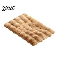 Soft Pet Supplies for Pets Faux Fur Mat, Warm Cat Sleeping Pad with Non-slip Bottom, Durable Mat Home Self-Warming Fuzzy Cozy Bed Dogs Cats, L chaki