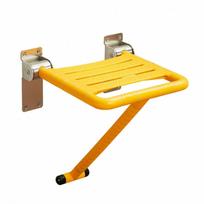 Foldable Shower Seat with Support Leg Space-Saving Furniture Stable for Bathroom geltona