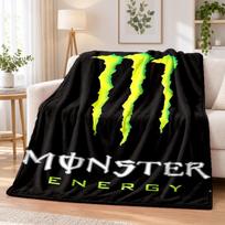 Monster Energy Flannel Throw Blanket Soft Warm Cozy For Sofa Bed Indoor Home Bedroom Use 150cmx180cm