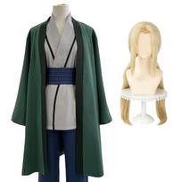 Tsunade Anime Cosplay Kostiumas Perukas Helovinas Kalėdų Konvencija Siuvinėjimas Haori Viršus Kelnės Diržas XXL gray