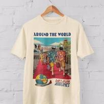 Daft Punk Band Around The World White All Size Men'S Women T Shirt S gray