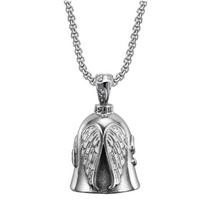 Luck Riding Bell Motociklas Angelas Sargas Sparnai Lucky Exorcist Bell Raktų pakabukas Sėkmės Talismanas Raktų pakabukas gray