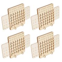 DIY Wooden Calendar Hand Made Elementary Science School Educational Toys for Children beige