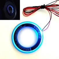 Car light LED Ignition Switch cover/Ring key ring decoration stickers for Ford Focus 2 /Focus 3 4 MK3 MK4 2005-2016/ Kuga/MONDEO style 2 Blue light blue