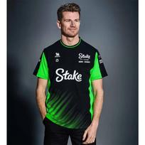 Loterijos 2025 Nico Hulkenberg Gabriel Bortoleto F1 komandos apranga Marškinėliai Vyriški Vasariniai Moteriški Trumpomis Rankovėmis Viršutiniai Drabužiai Marškiniai Vaikams 3XL gray