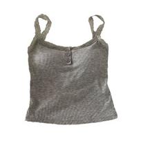 Women Sling Vest Pure Color Lace Splicing Bottom Tops with Built-in Chest Pad Soft pilka