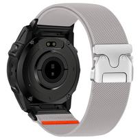 Elastic Nylon Watchband for Garmin Quickfit 20mm 22mm 26mm fit Fenix 8 7 6 Parachute Style Buckle Sport Watch Strap 22mm gray